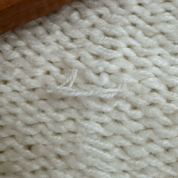 Anthropologie Pilcro Rolled Mock Neck Cable Knit Sweater Pullover in Ivory White - Picture 10 of 12